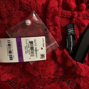 Red Inc. Lace Long Sleeve Holiday Top - New w/tags